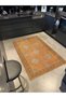 Yellow Framed Traditional Woven Base Washable Carpet Miravip9140 - 2