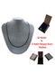 50 cm Ready-Made Cord Necklace and Gift Set of 3 Wooden Gift Boxes for Jewelry (Necklace, Bracelet, Ring)