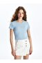 Xside Crew Neck Embroidered Short Sleeve Women's T-Shirt - 2