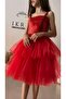 Girl's Red Evening Dress - 3
