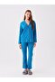 Shirt Collar Patterned Long Sleeve Women's Pajama Set