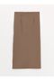 Slim Fit Plain A-line Crepe Women's Skirt - 6