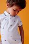 100% Cotton White Polo Neck Thsirt Shorts Bottom Top Set - 4