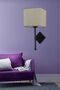 Black Modern Este Aplicación - With Gray Karare Lampshade - 3