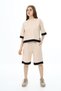 Girl's 100% Cotton Oversize Half Sleeve Shorts Top and Bottom Tracksuit Set - 2