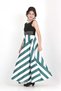 Young Girl Long Evening Dress Taffeta Fabric Zebra Pattern Special Day/Evening Dress Graduation Outfit - 7