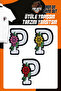 Woven Emblem Set Sticking with Letter P - Patch Floral Letters Model (3 PCS)