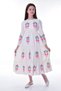 Girl's Long Length Cotton Linen Hijab Dress - 5