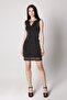 Women's Glitter Sleeveless Mini Dress - 2