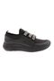 Women's Stretch Front 3 Stripes Stone Buckle Shoes Black 1743225