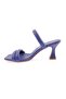 3025-23Y Women's Two-Row Strappy Goblet Heeled Slippers Sax Blue - 3