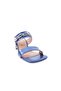 1043-23Y Women's Crystal Stone Banded Heeled Slippers Sax Metallic - 2