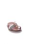 290-23Y Women's Cross Strap Flip Flops Genuine Leather Tan Garni - 2