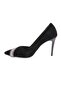 Ysf-05-23Y Women's Silver Stone Banded Evening Dress Shoes Black Velvet - 3