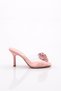 Transparent Satin Heeled Slippers - Women 7412535
