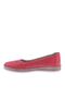 Red Genuine Leather Anatomical Women's Ballerinas - 26352623 - 3