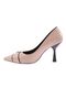Women's Pointed Toe Buckle Goblet Heeled Shoes Beige Skin 211921085 - 3