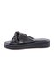 006 Women's Twisted Banded Thick Sole Slippers Black Parachute - 3