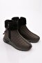 Women's Thick Sole Zipper Detailed Sheepskin Boots Khaki 79633363 - 2
