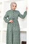 Crispy Pattern Buttoned Dress - 2