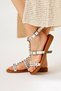 Genuine Leather Hivin White Metal Bead Detailed Women's Sandals Opportunity Product
