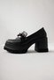 Chanpen Black Buckle Detailed Platform Women's Casual Shoes - 7