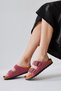 Aire Fuchsia Double Banded Stone Detailed Women's Slippers - 2
