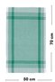 Green Colored Pöti Checkered 4-Piece Drying Cloth, Nutrition Cover, Serving Napkin 50X70 cm - 2