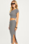 Women's Black Bottom-Top Striped Skirt Set Xl2016 - 7