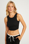 Women's Black Crop Blouse Xl2004
