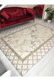 New Model Cream Pyramid Elastic Rug Cover Velvet