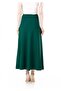Maxi Size Green A-Line Classic Skirt with Zipper and Lining - 4