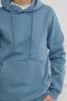 Hscstore Men's Kangaroo Pocketed Hooded Blue Sweatshirt - 2901 - 4