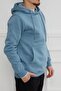 Hscstore Men's Kangaroo Pocketed Hooded Blue Sweatshirt - 2901 - 2