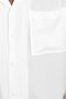 Relaxed Fit Viscose White Sports Shirt - Short Sleeve, Apache Collar - 5