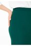 Maxi Length Classic Green Back Slit Zipper Skirt - 6