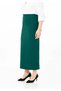 Maxi Length Classic Green Back Slit Zipper Skirt - 4