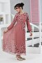 Young Girl Long Sleeve Floral Patterned Chiffon Dress - 2