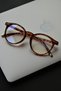 Rebecca Unisex Women Men Blue Light Protected Blue Block Leopard Transparent New Season Vintage Glasses