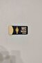 Horizontal Black Wc Gold Plexi Embossed Lady-Woman Warning Direction Sign - 3