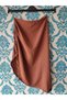 Side-Drawstring Gathered Ruched Linen Skirt - 8
