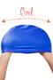 Deluxe Durable Silicone Swim Cap for Pool and Sea, Navy Blue - 5