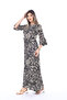 Women's summer short-sleeved collared Woven long dress - 4