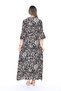 Women's summer short-sleeved collared Woven long dress - 5
