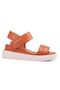 Women's Genuine Leather Velcro Brown Orthopedic Sandals - 4