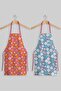 Ays Home Floral 2-Piece Adult Kitchen Bib Set - 2