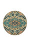 Black Green Floral Floral Traditional Woven Base Washable Carpet Miravip9145 - 4