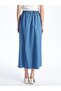 Grace Comfortable Fit Women's Jeans Skirt with Elastic Waist - 5