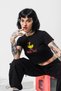 Black Crop Top - Duck You!Printed - 4