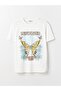  Crew Neck Printed Short Sleeve Women's T-Shirt - 6